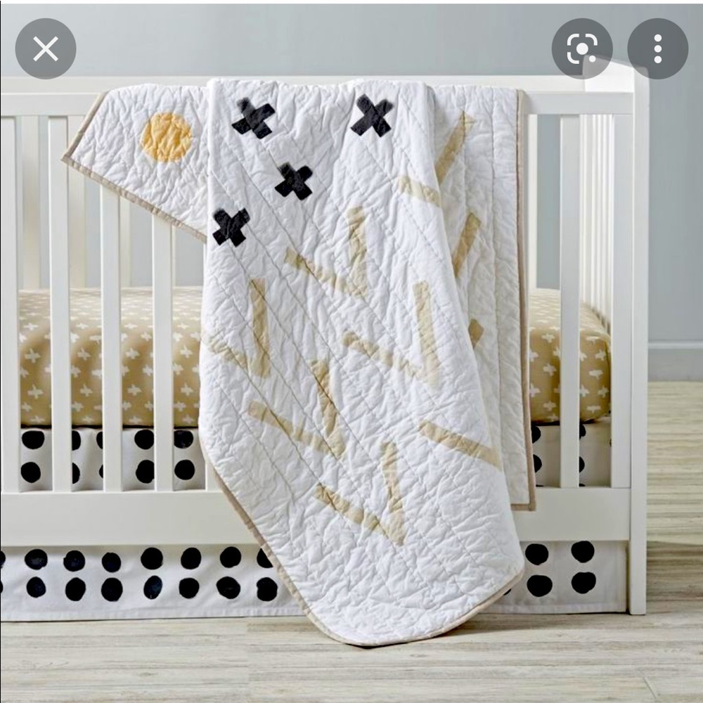 Land of Nod Freehand Crib Bedding Set